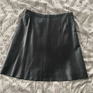 Variazioni Black Leather Skirt Size 4